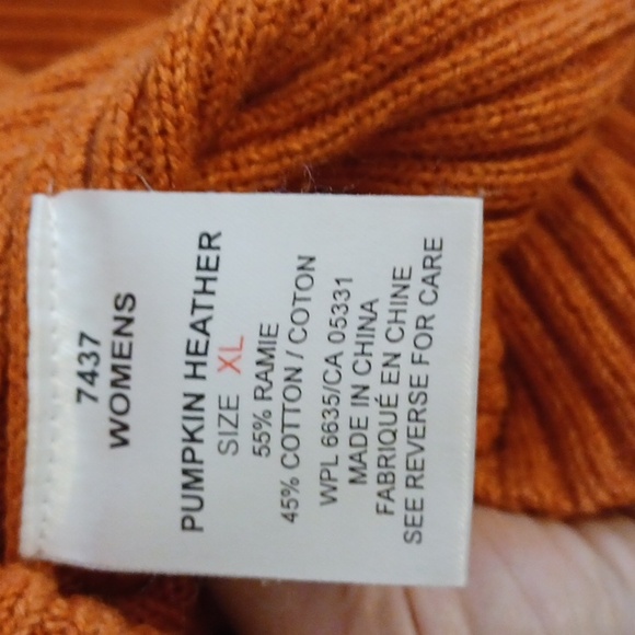 Woolrich pullover sweater pumpkin Heather color women's size xlarge - Picture 5 of 5